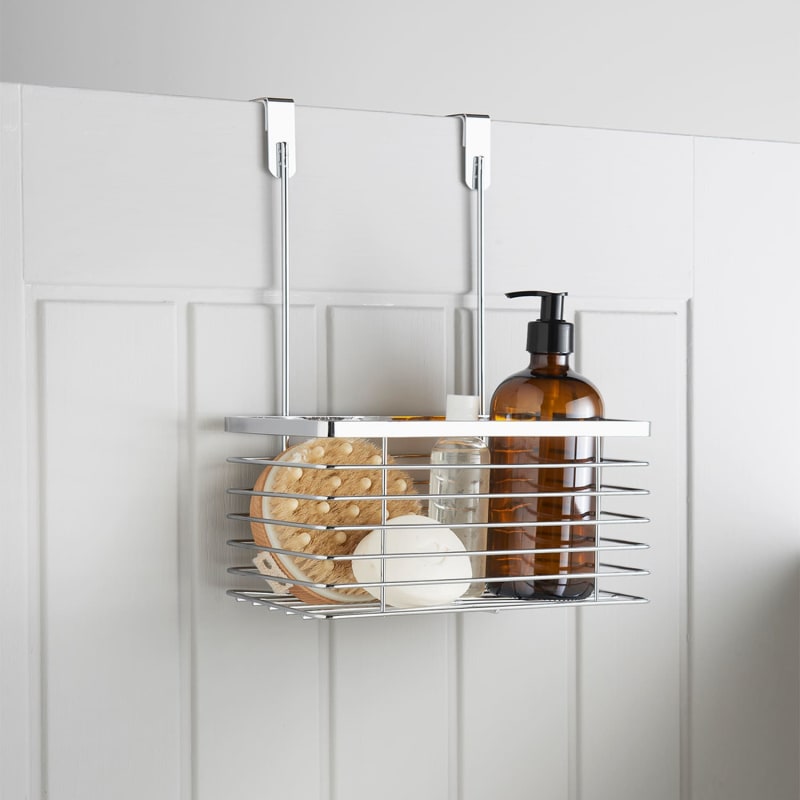 Hanging Bathroom Caddy Chrome Bathroom Accessories B&M Stores
