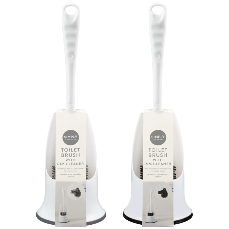 Simply Everyday Toilet Brush Rim Cleaner Grey Toilet Brushes B&M
