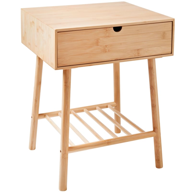 Urbanist Bamboo Bedside Table Bedroom Furniture B&M