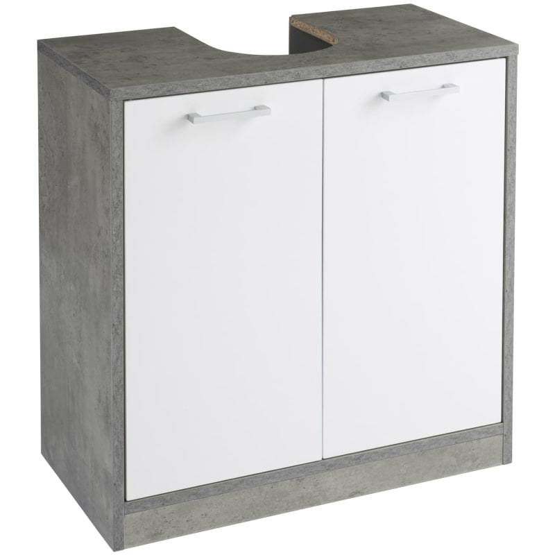 Hudson Concrete Under Sink Unit Bathroom Furniture B&M