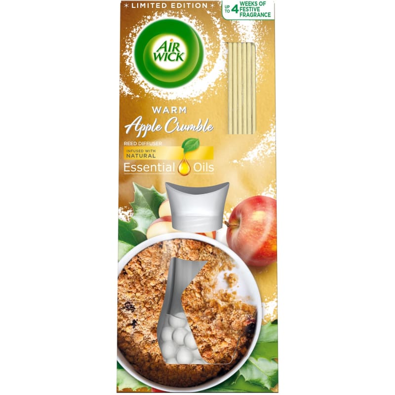 Air Wick Reed Diffuser 25ml Warm Apple Crumble B&M
