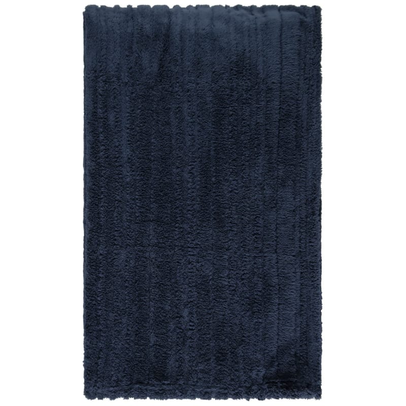 Oslo Patterned Throw Navy Throws B&M