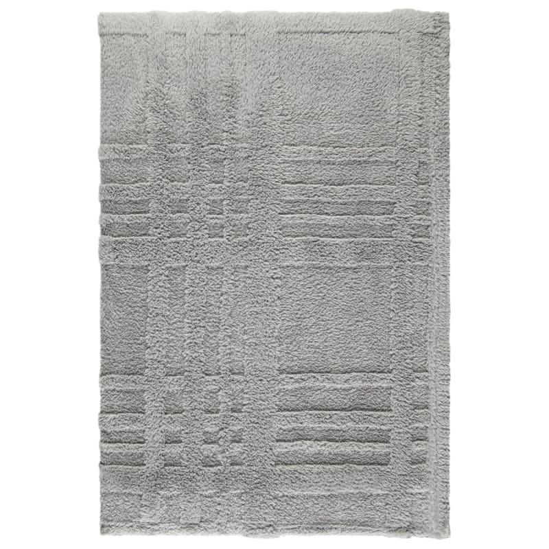 Oslo Patterned Throw Grey Throws B&M