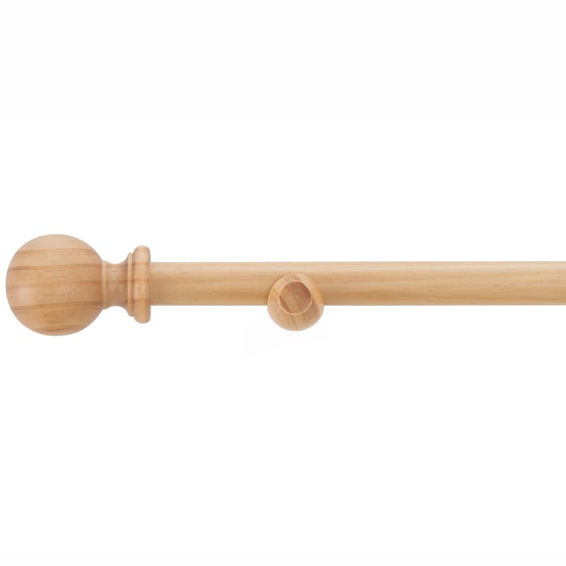 Wooden Curtain Pole 240cm Natural Curtains & Poles B&M