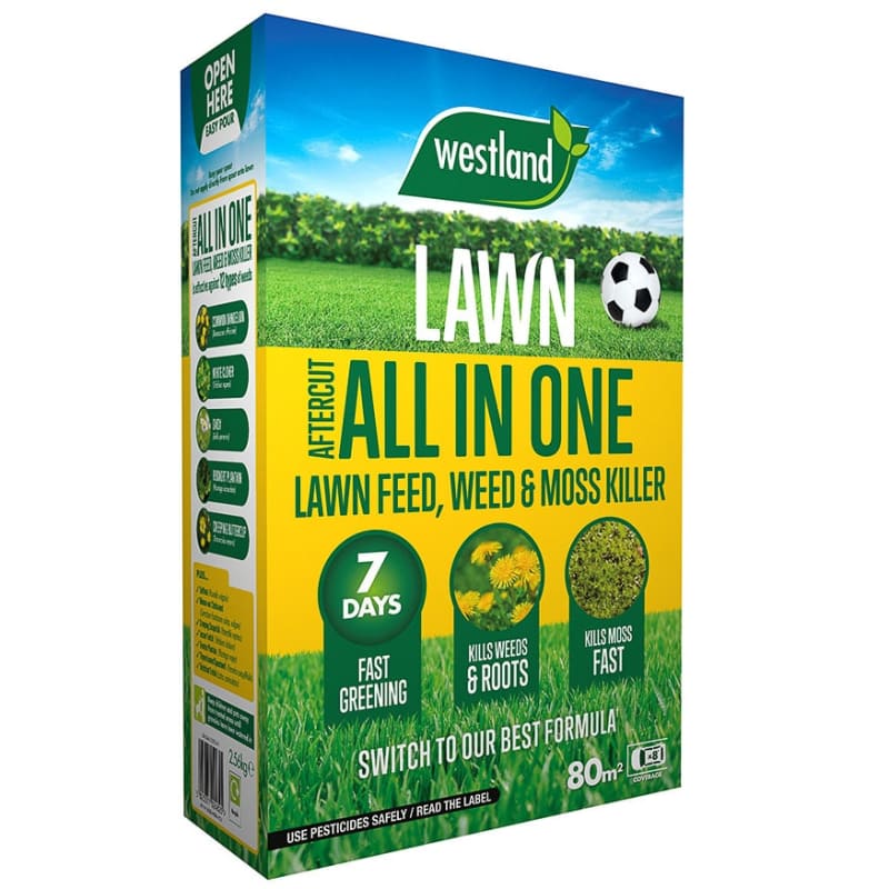 Westlands All in One Lawn Feed, Weed & Moss Killer 80m2 Garden