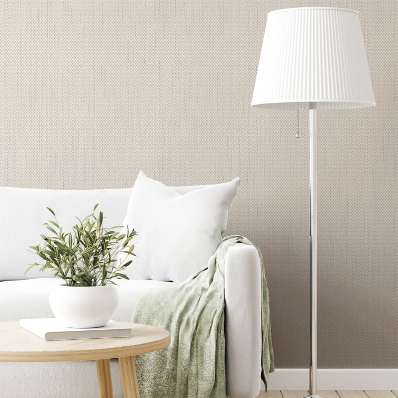 Amelie Textured Beige Wallpaper Plain &