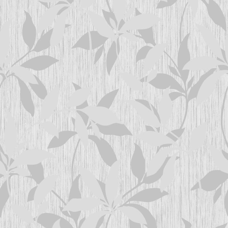 Hudson Leaf Trail Wallpaper Grey Wallpaper B&M Stores