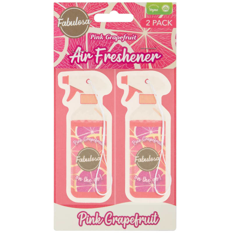 Fabulosa Car Air Freshener 2pk Pink Grapefruit B&M