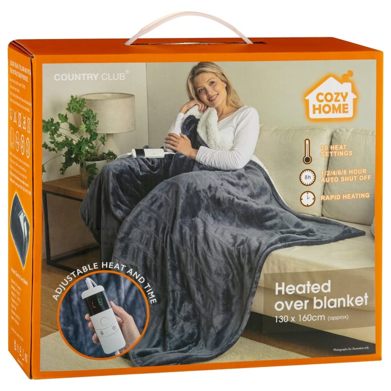 Cozy Home Heated Blanket Electric Blankets & Throws B&M