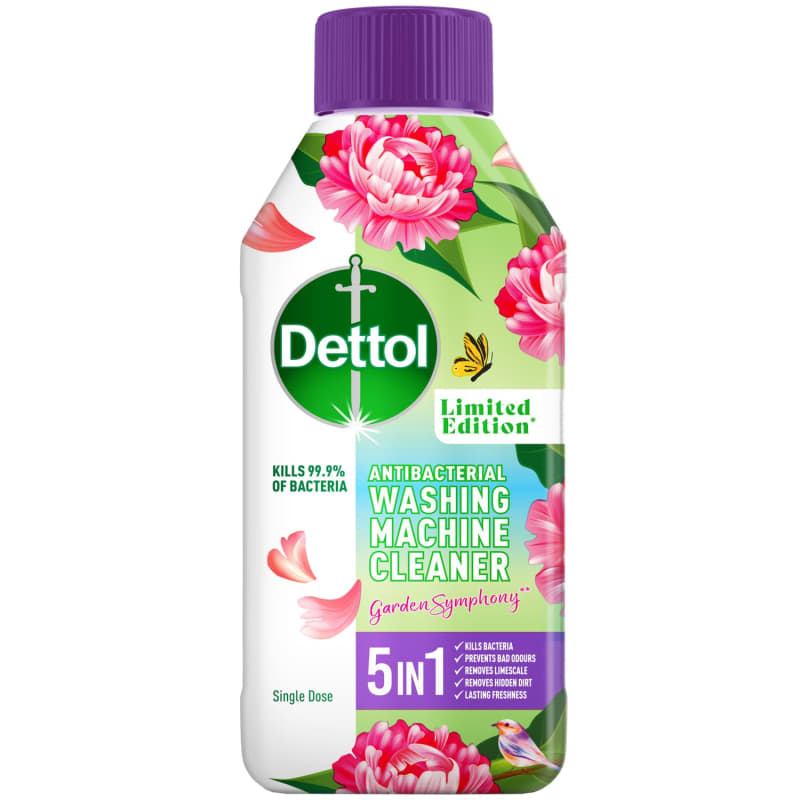 Dettol Antibacterial Washing Machine Cleaner 250ml Garden Symphony B&M