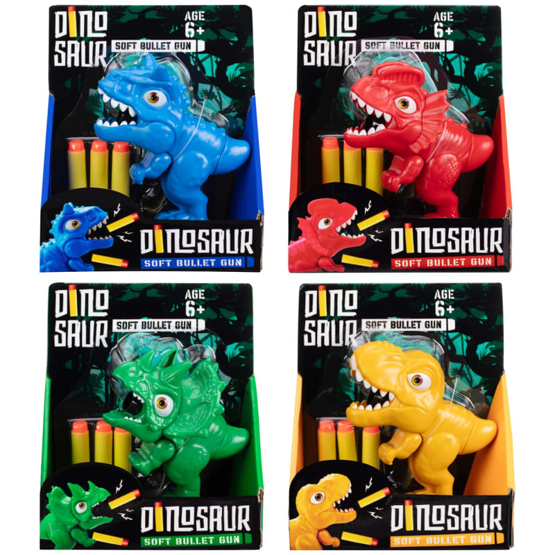 Dinosaur Soft Pellet Gun Red Action Figures & Playsets B&M