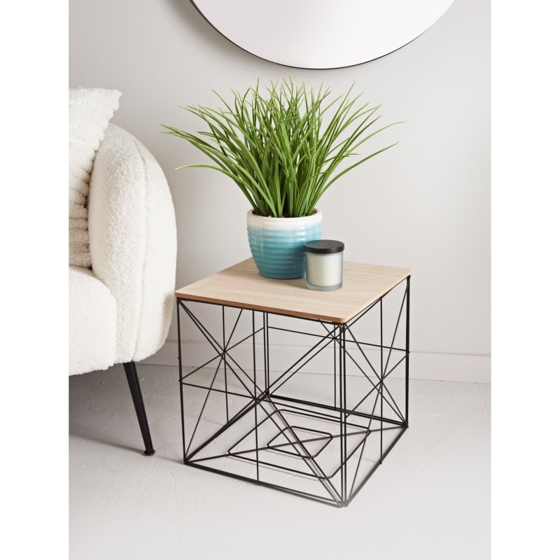 Simply Foldable Storage Basket Table Side Tables B&M