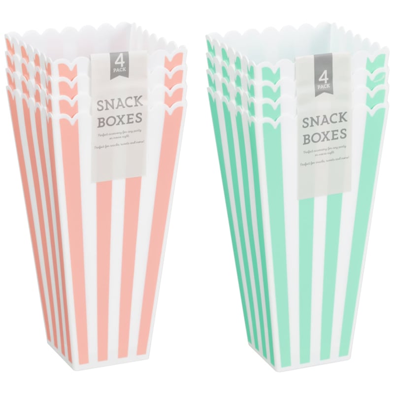Snack Boxes 4pk - Pink | Kitchen Accessories | B&M