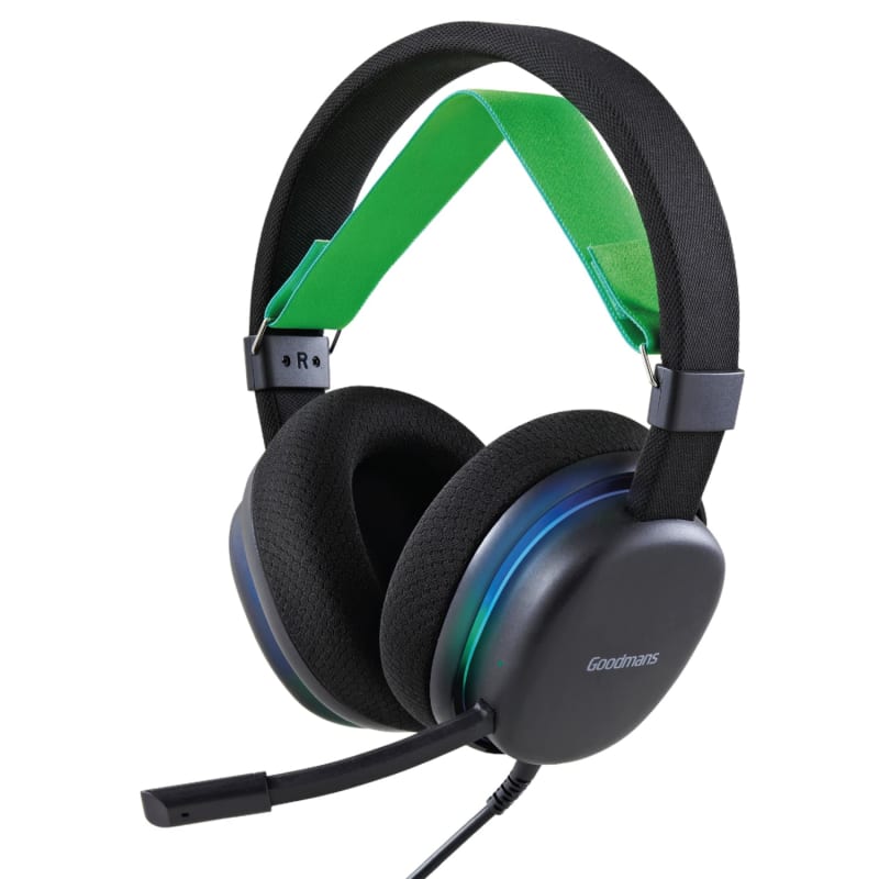 Goodmans Elite Gaming Headset with Boom Mic Black l Gaming B&M