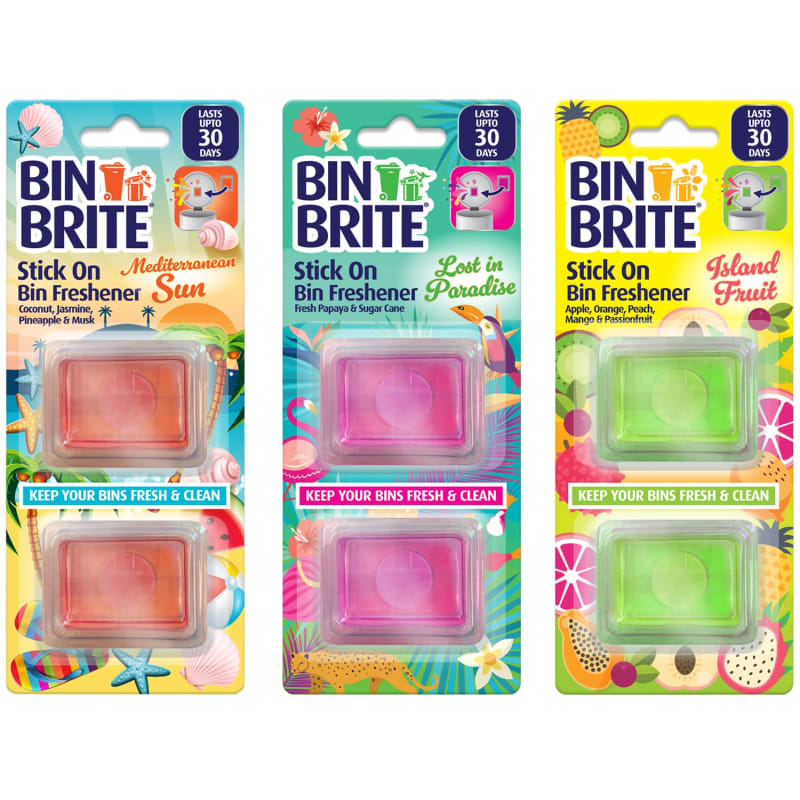 Bin Brite Stick On Bin Freshener Lost in Paradise Air Freshener B&M