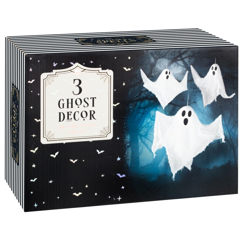 Ghost Decor 3pk Halloween Decorations B&M