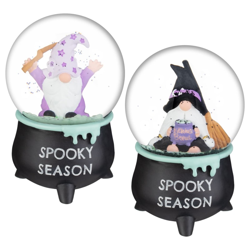 Gonk Snow Globe Black Halloween Decorations B&M