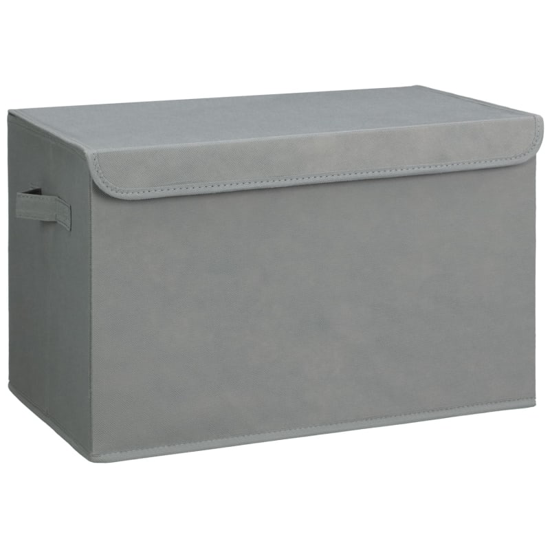 Storage Box With Lid Grey Storage Boxes B&M