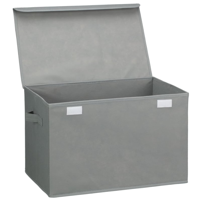 Storage Box With Lid Grey Storage Boxes B&M