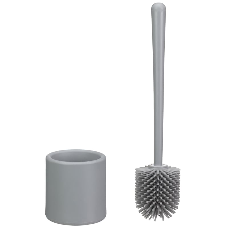 Soft Bristle Toilet Brush Grey Toilet Brushes B&M