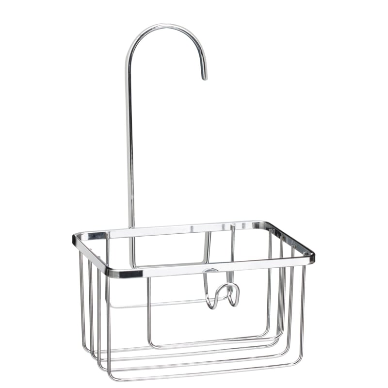 Single Hanging Basket Chrome Bathroom Accessories B&M