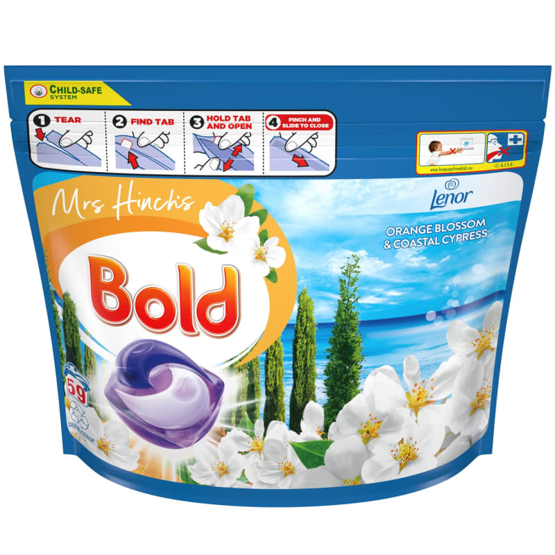 Bold all in 1 Pods Mrs Hinch Vacay Vibes 59pk Orange Blossom B&M