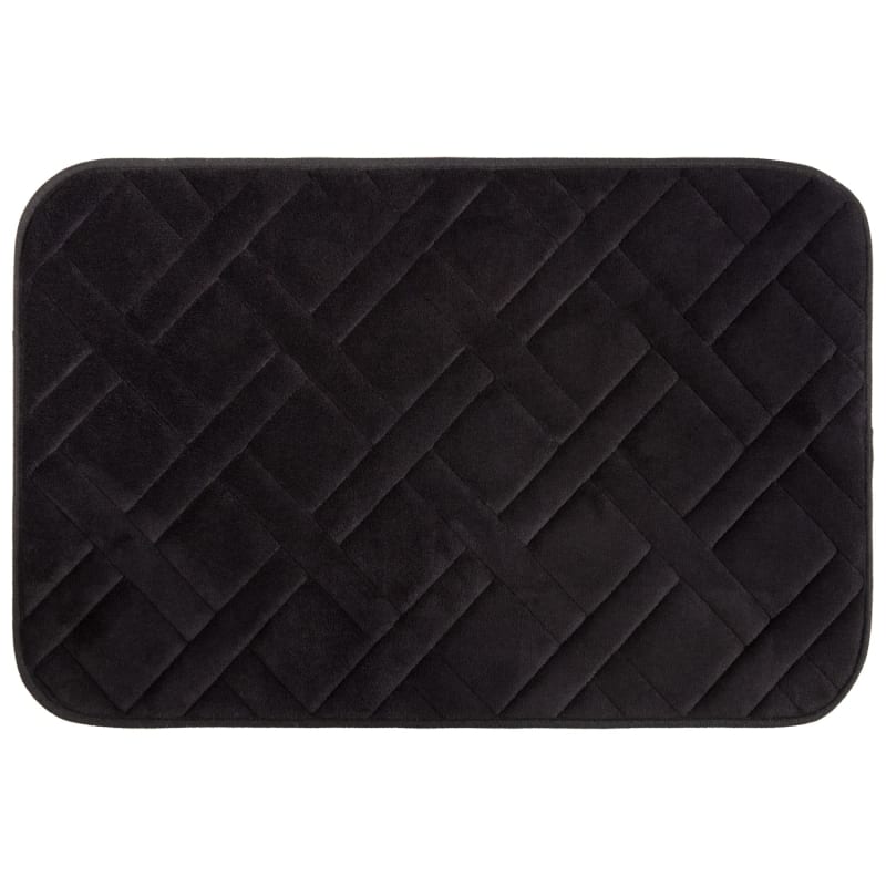 Simply Everyday Memory Foam Bath Mat - Black | B&M
