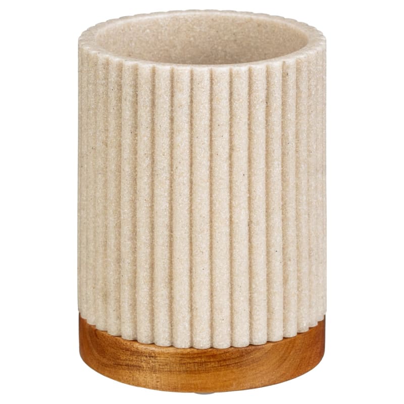 Natural Tumbler with Wooden Base