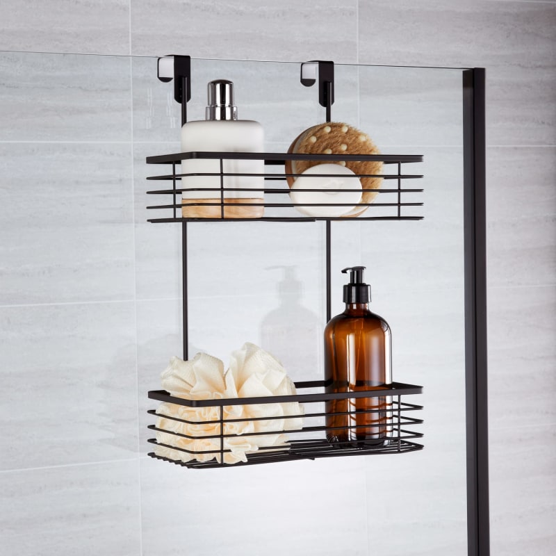 2 Tier Hanging Caddy - Black | Bathroom Accessories | B&M Stores