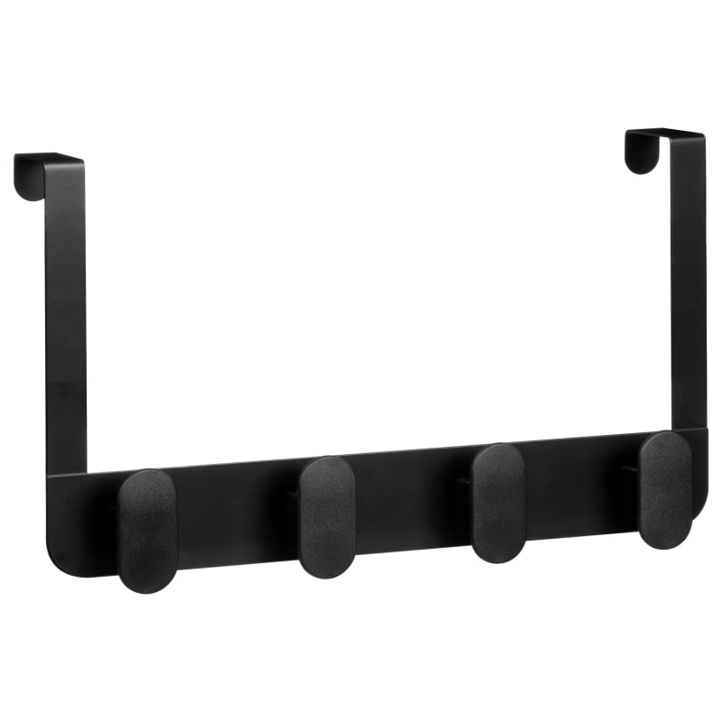 Oval Over Door Hooks - Black