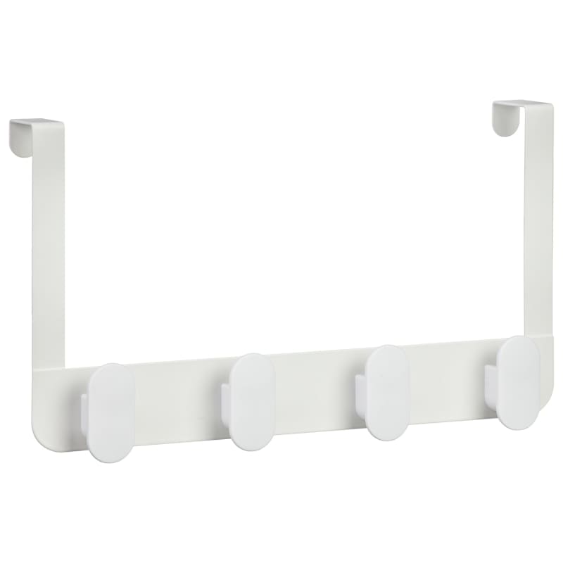 Oval Over Door Hooks White Hangers, Rails Racks B&M