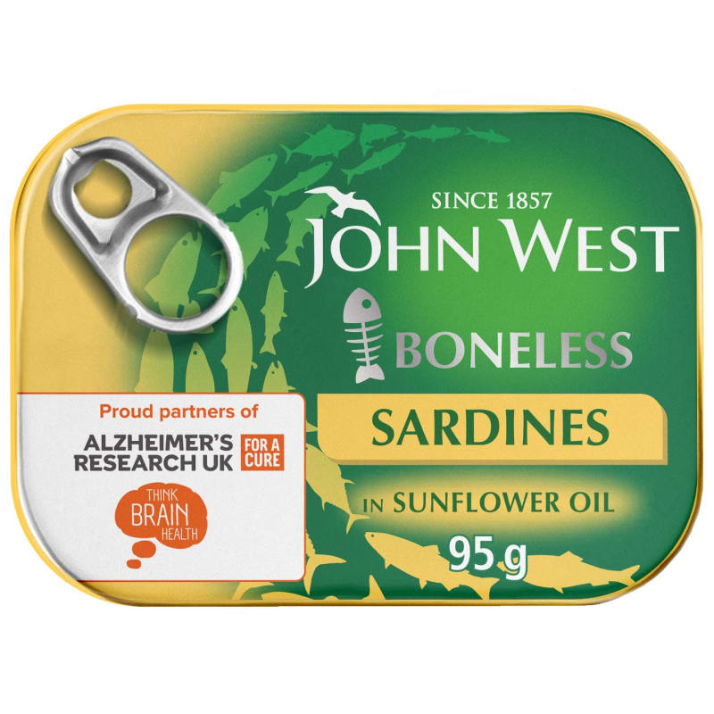 John West Boneless Sardines in Sunflower Oil 95g Food B&M