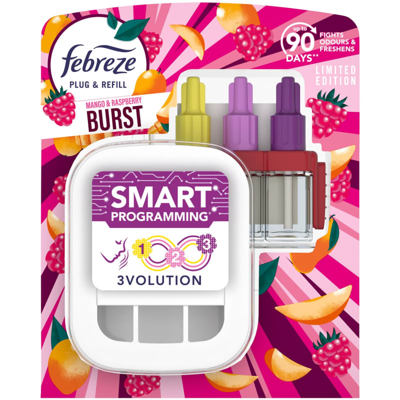 Febreze 3Volution Plug In Starter Kit Mango & Raspberry Burst B&M