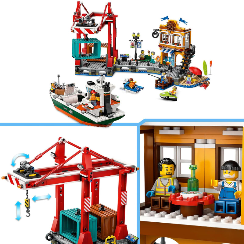 LEGO City Seaside Harbour Cargo Ship LEGO Playset B&M