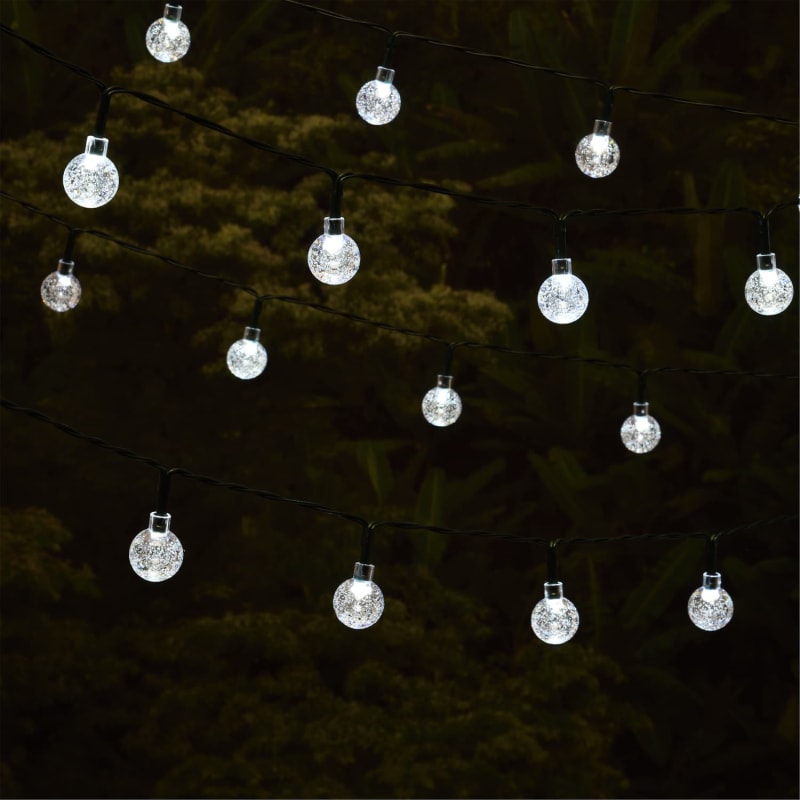 Bubble Ball Solar String Lights 50pk - Cool White LEDs