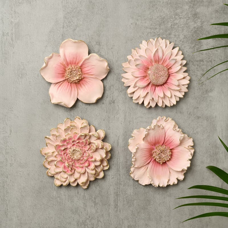Resin Flower Wall Art - Assorted