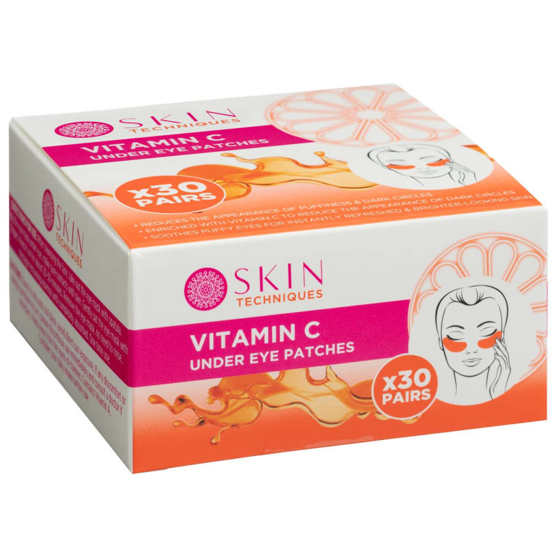 Skin Techniques Vitamin C Under Eye Patches 30pk | Face Masks | B&M