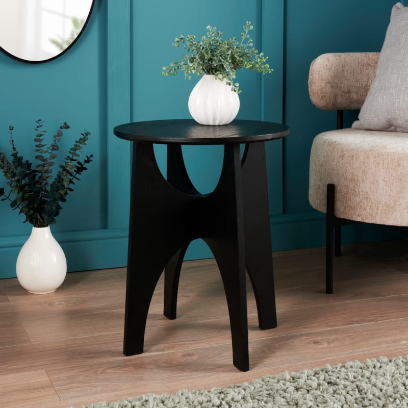 Home Collection Wooden Side Table - Black | Side Tables | B&M