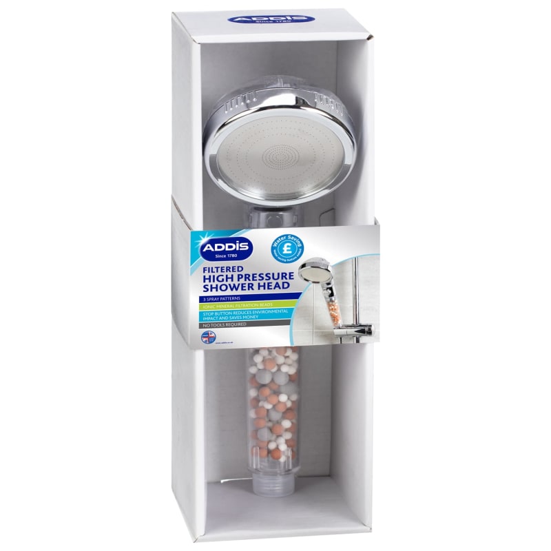Addis Filtered High Pressure Shower Head | Bathroom Accessories | B&M