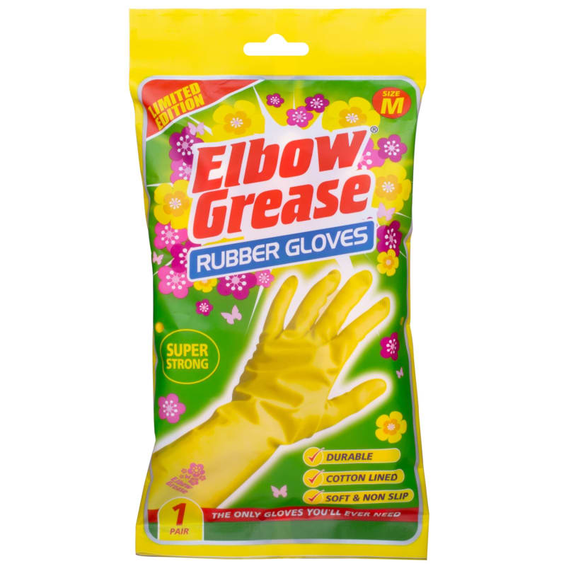 Elbow Grease Rubber Gloves - Flower Power