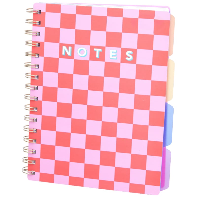 Back to School A5 Project Book - Pink Checker Board | Fashion ...
