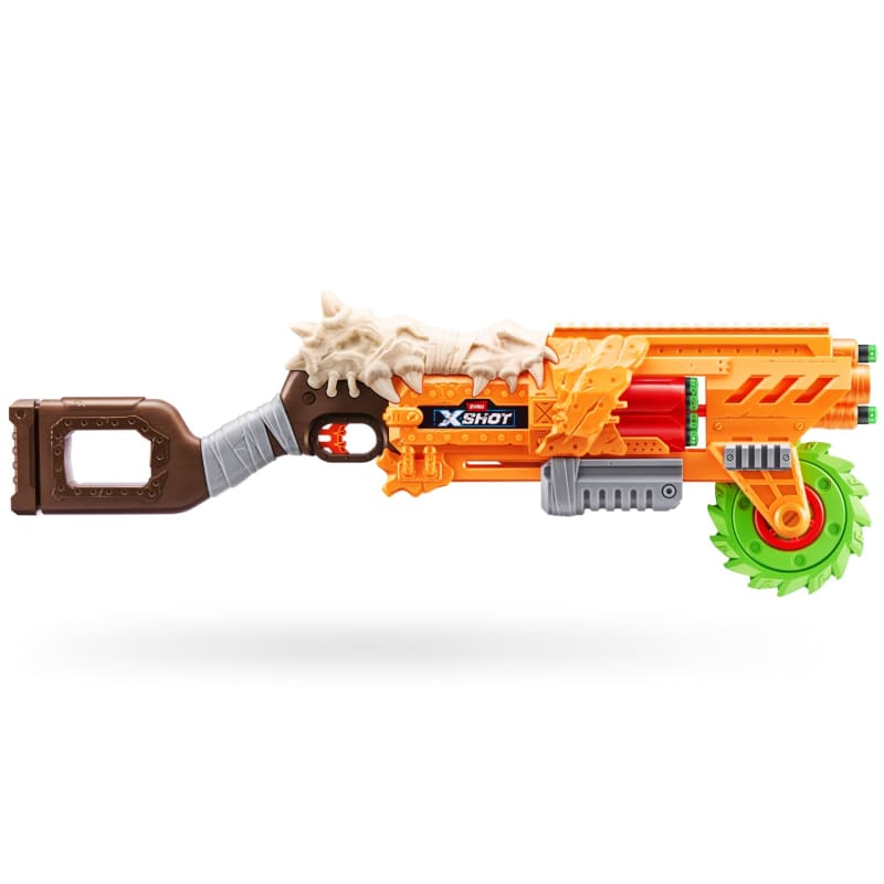 XSHOT Insanity HorrorFire Doomsday - Pistolet à Fléchettes Avec Lame Tournante (16 Fléchettes)