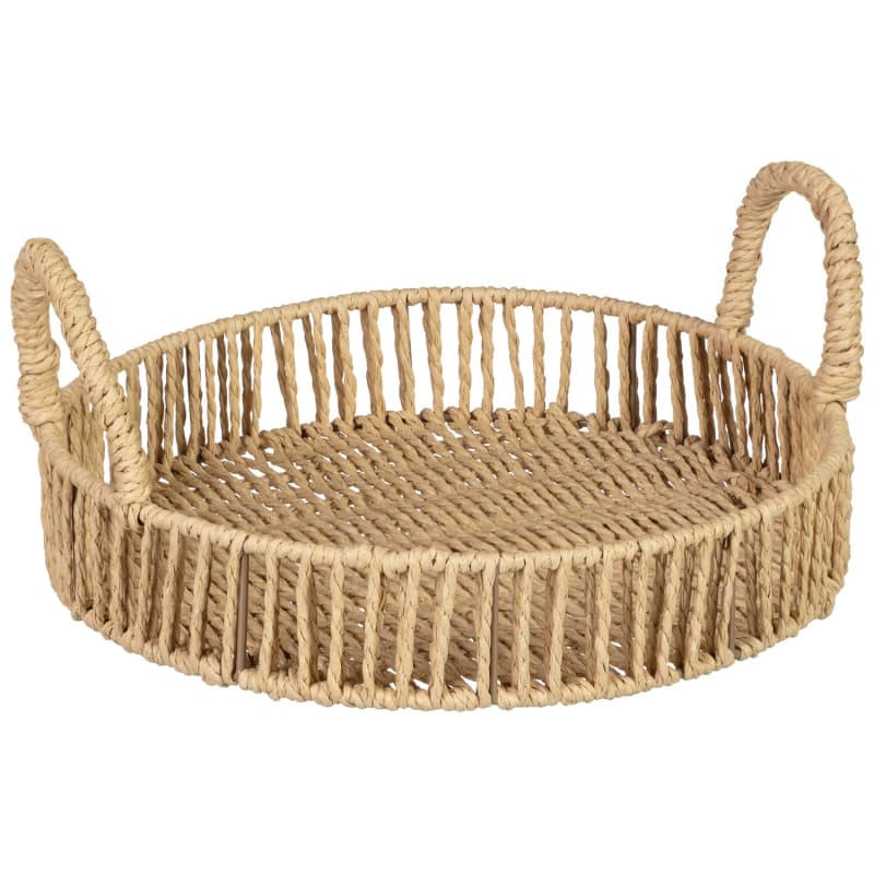 Natural Calm Round Rope Tray | Storage Trays | B&M