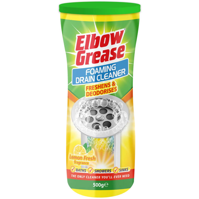Elbow Grease Foaming Drain Cleaner 500g - Lemon Fresh