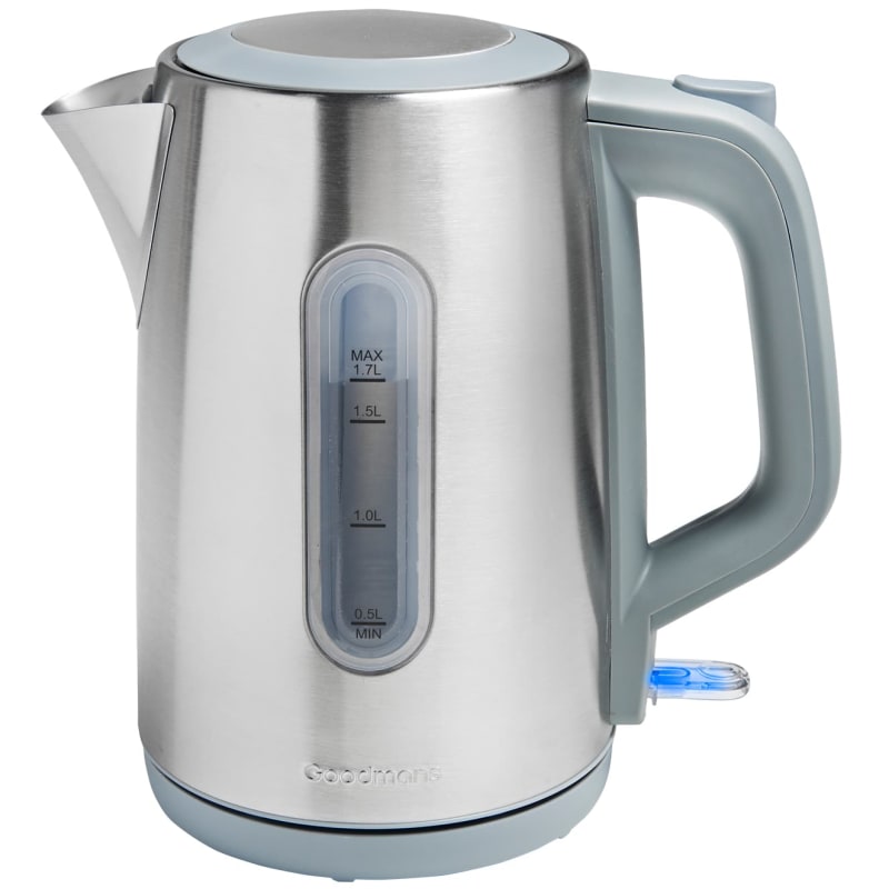 Goodmans Brushed Stainless Steel Kettle | Kettles | B&M