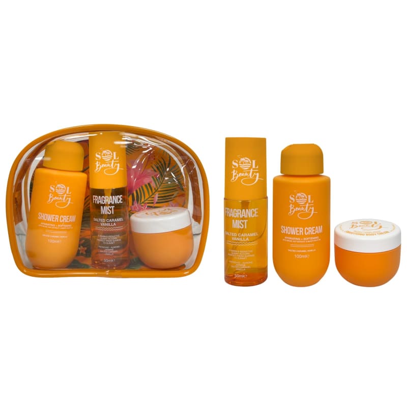 Sol Set Rockmelon Sol Beauty Mini Bag Set 3pc - Salted Caramel Vanilla | Beauty Gift Sets ...