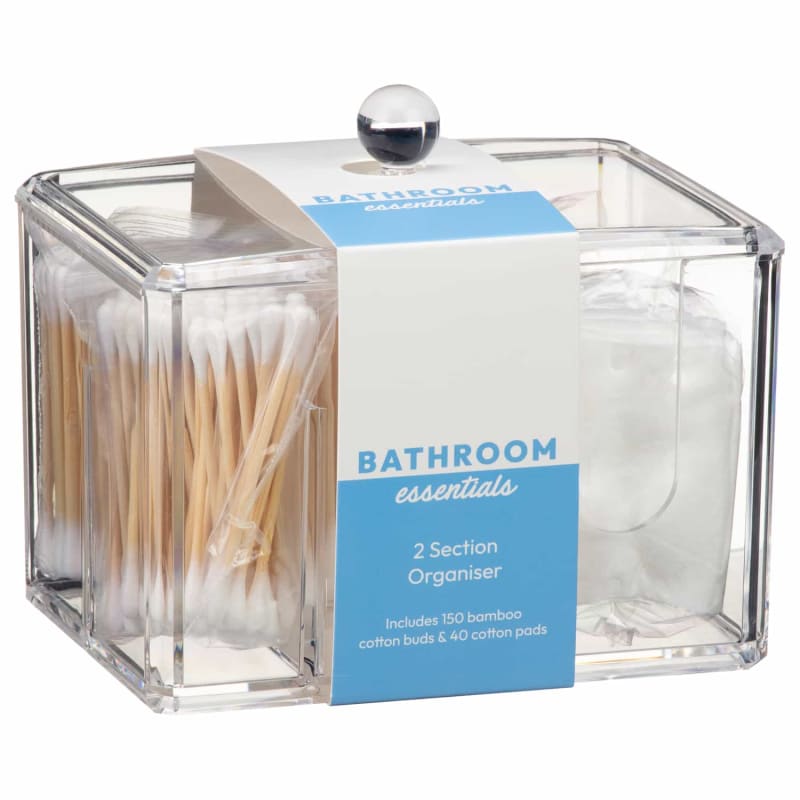 Bathroom Essentials 2 Section Organiser | Bathroom Accessories | B&M