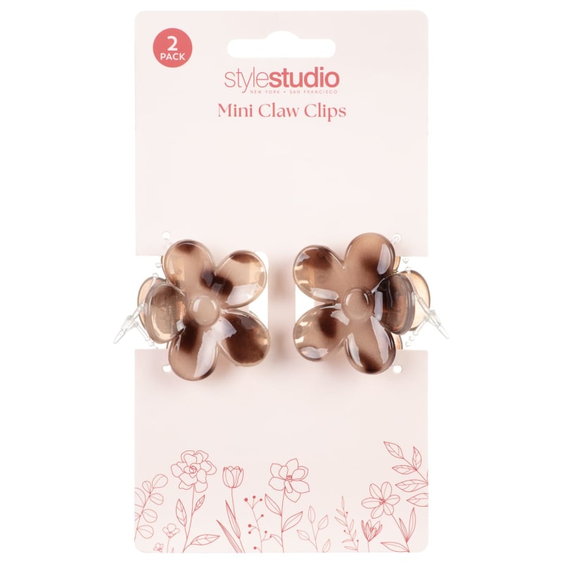 Style Studio Mini Claw Clips 2pk - Flowers | Hair Accessories | B&M