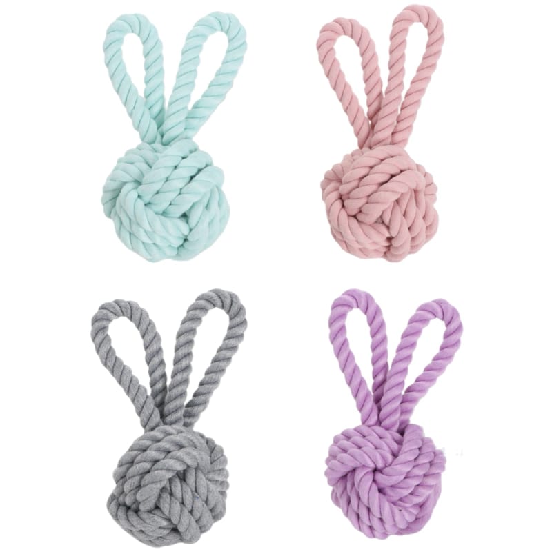 Bunny Ears Rope Ball Dog Toy - Purple | Pet Accessories | B&M Stores