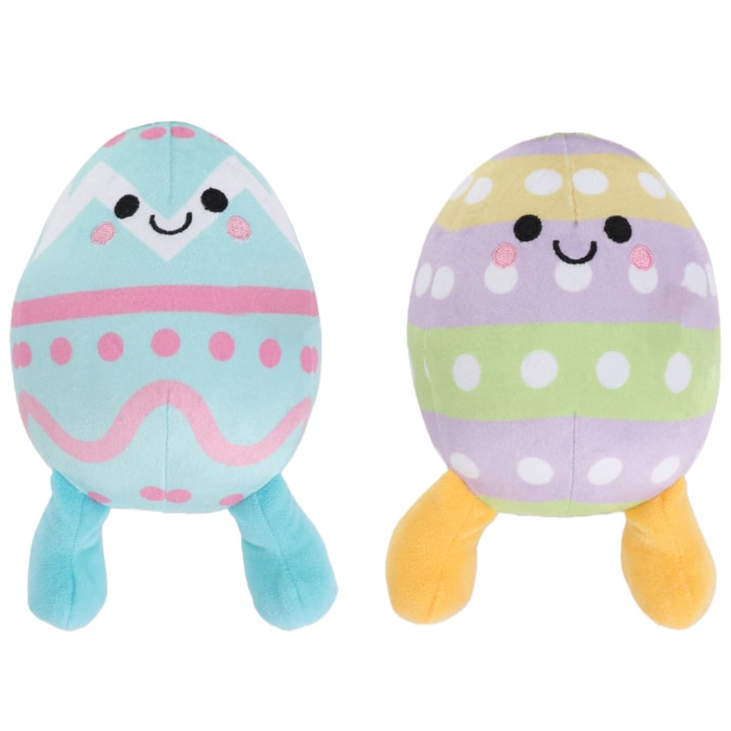 Easter Egg Plush Dog Toy - Purple & Green | Pet Accessories | B&M